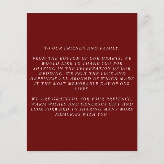 BUDGET Burgundy - Hartelijk dank Flyer (Achterkant)