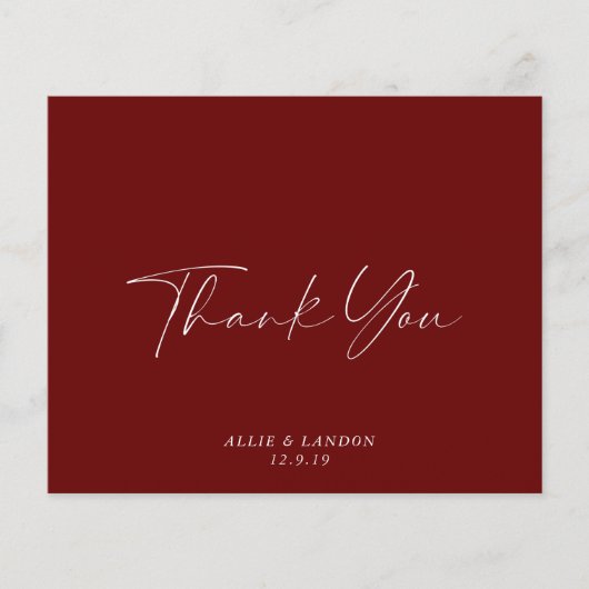 BUDGET Burgundy - Hartelijk dank Flyer (Voorkant)