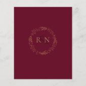 Budget Burgundy Laurel Garland Weddenschap (Achterkant)