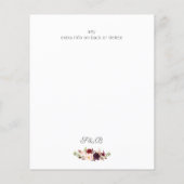 Budget Burgundy Marsa Floral redt de Datum wit (Achterkant)