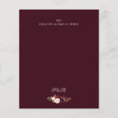 Budget Burgundy Marsa Floral Save the Date - Red Flyer (Achterkant)
