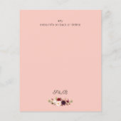 Budget Burgundy Marsa Floral Save the Date-Roze 2 (Achterkant)