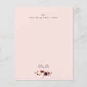 Budget Burgundy Marsa Floral Save the Date - Roze Flyer (Achterkant)