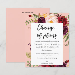 Budget Burgundy Marsala Floral PNK Wijziging plann