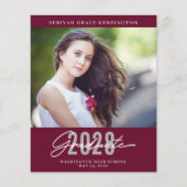 Budget Burgundy Modern Elegant Afstuderen (Voorkant)