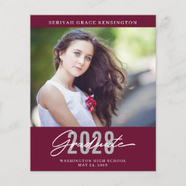 Budget Burgundy Modern Elegant Afstuderen