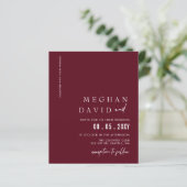Budget Burgundy Modern Wedding (Staand voorkant)