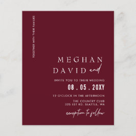 Budget Burgundy Modern Wedding