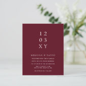 Budget Burgundy Modern Wedding (Staand voorkant)