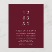 Budget Burgundy Modern Wedding (Voorkant)