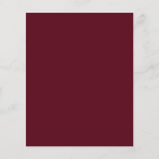 Budget Burgundy Modern Wedding (Achterkant)