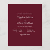 Budget Burgundy Modern Wedding (Voorkant)