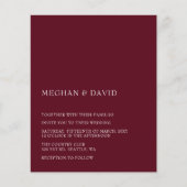 Budget Burgundy Modern Wedding (Voorkant)