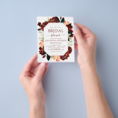 Budget Burgundy Navy Blue Vrijgezellenfeest Floral Flyer (Hand)