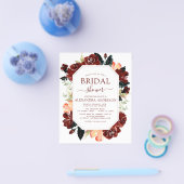 Budget Burgundy Navy Blue Vrijgezellenfeest Floral Flyer (Enkel)