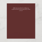 BUDGET Burgundy Navy Floral Wedding Invitations Flyer (Achterkant)