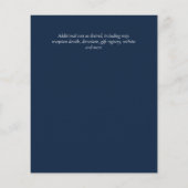 BUDGET Burgundy Navy Floral Wedding Invitations Flyer (Achterkant)