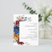 Budget Burgundy & Navy Herfst Floral Wedding V2 (Staand voorkant)