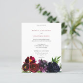 Budget Burgundy Navy Plum Floral Wedding (Staand voorkant)