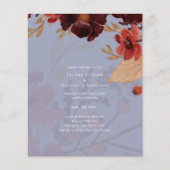 Budget Burgundy Oranje Herfst Floral Wedding (Voorkant)