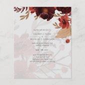 Budget Burgundy Oranje Herfst Floral Wedding (Voorkant)