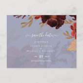 Budget Burgundy Oranje Herfst Floral Wedding Briefkaart (Voorkant)
