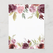 Budget Burgundy Pink Floral Wedding (Achterkant)