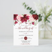 Budget Burgundy Pink Floral Wedding (Staand voorkant)