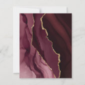 Budget Burgundy Red Gold Agate Weddenschap (Achterkant)