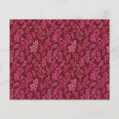 Budget Burgundy Red Leaf Pattern Merry Kerstry Flyer (Achterkant)