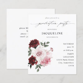 Budget Burgundy Red & Pink Floral Gradual Party
