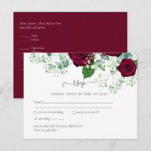 BUDGET Burgundy Red Roses Gypsophila WEDDING