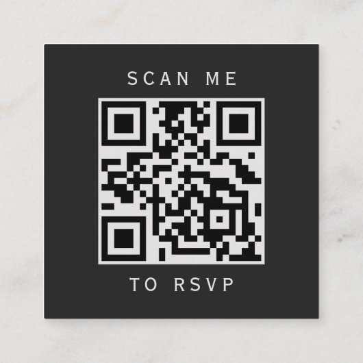Budget Burgundy Silver Agate Dark QR Code RSVP Informatiekaartje (Achterkant)