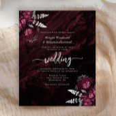Budget Burgundy Silver Floral Wedding