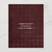 Budget Burgundy Stag Wedding Invitation (Achterkant)