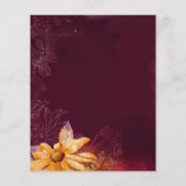 Budget Burgundy Sunflower Weddenschap (Achterkant)