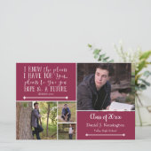 Budget Burgundy Verse Afstuderen Foto Collage (Staand voorkant)