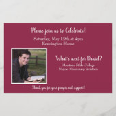 Budget Burgundy Verse Afstuderen Foto Collage (Achterkant)