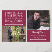 Budget Burgundy Verse Afstuderen Foto Collage (Voorkant)