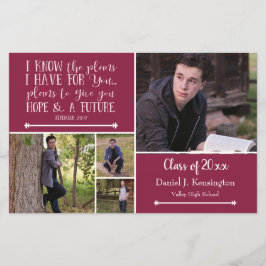 Budget Burgundy Verse Afstuderen Foto Collage