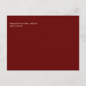 BUDGET Burgundyrode rozen Gypsophila TROUW Briefkaart (Achterkant)