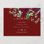 BUDGET Burgundyrode rozen Gypsophila TROUW Briefkaart (Voorkant)