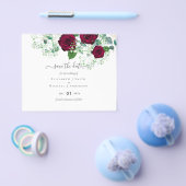 BUDGET  Burgundyroos Eucalyptus Bruiloft Flyer (Enkel)