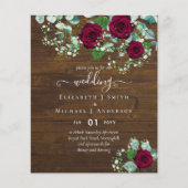 BUDGET Burgundyroze Eucalyptus Bruiloft (Voorkant)