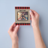 Budget Burlap Buffalo Pset Monogram Fotovakantie Flyer (Hand)