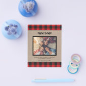 Budget Burlap Buffalo Pset Monogram Fotovakantie Flyer (Enkel)