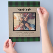 Budget Burlap Buffalo Pset Monogram Fotovakantie Flyer (Hand)