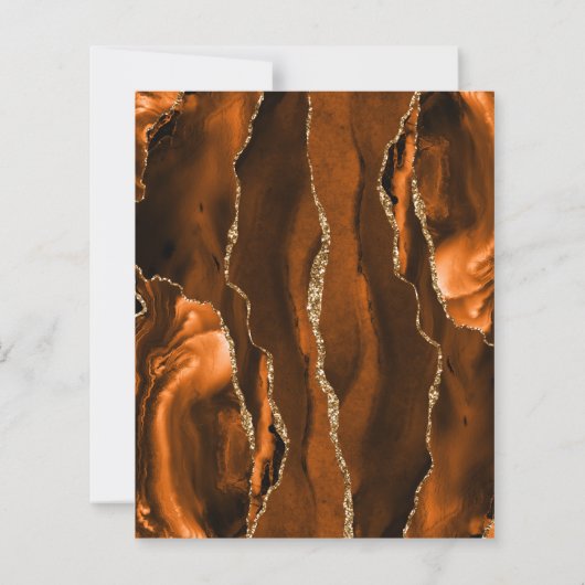 Budget Burnt Oranje Agate Burgundy Wedding Invite (Achterkant)