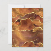 Budget Burnt Oranje Agate Gold Wedding (Achterkant)