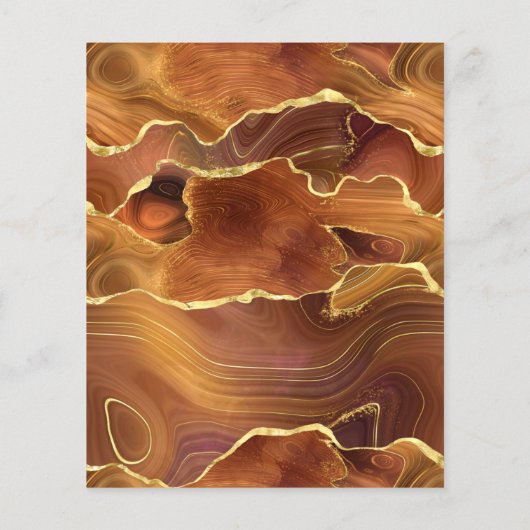 Budget Burnt Oranje Agate Gold Wedding (Achterkant)